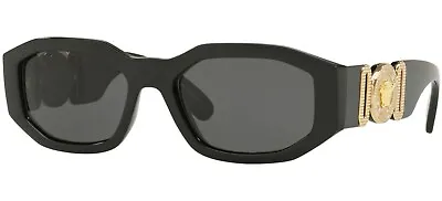 $349.95 • Buy NEW Genuine VERSACE MEDUSA BIGGIE Black Grey Hexagonal Sunglasses VE 4361 GB187