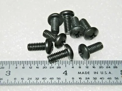 8-32 X 3/8  SCREW PAN HEAD PHILLIPS BLACK OXIDE ALLOY STEEL  - 100 Pcs • $13.45