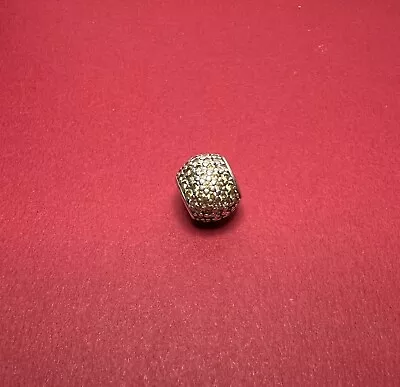 Genuine Pandora Pave Ball Silver & Yellow Cz Charm • £14