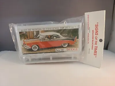 Vintage SIGNS OF THE TIME 6  Miniature Billboard New '56 Dodge New Old Stock • $15