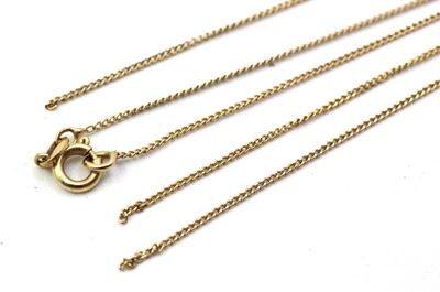 £12.99 • Buy .375 9CT YELLOW GOLD Damaged Trace Chain Necklace For *SCRAP*, 1.36g - S38