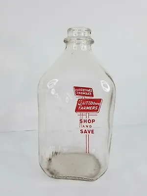 $24.99 • Buy Vintage Half Gallon Milk Bottle United Dairy Farmers Cincinnati Ohio
