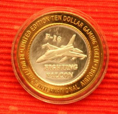 $19.95 • Buy $10 Gaming Token, 1999 RENO/TAHOE International Airport. F-16