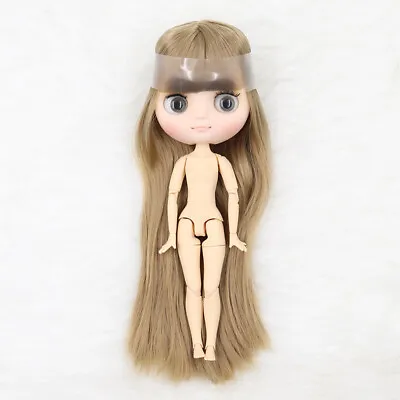 New 8  Takara Middle Blythe Factory Nude Doll Joints Body Long Light Brown Hair • $71.99