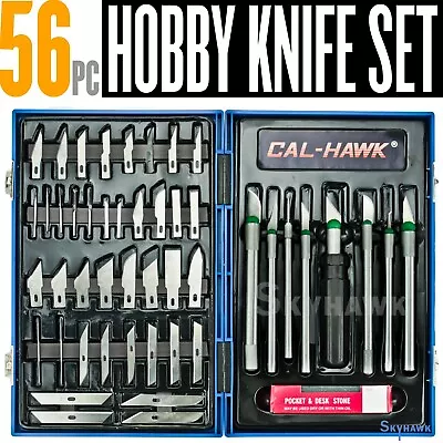 56-Pc Precision Hobby Knife Set Deluxe X-Acto Blade Craft Scrapbooking Kit • $18.89