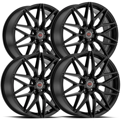 $715.96 • Buy (Set-4) Revolution Racing R18 18x8 5x112 +40mm Satin Black Wheels Rims 18  Inch