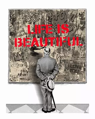 Mr. Brainwash Street Connoisseur Life Is Beautiful RED Signed And Num. Ed  X/15 • $2149.99