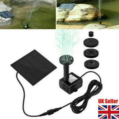 Solar Powered Water Feature Pump Garden Pool Pond Fish Aquarium Fountain 2020 • £3.99