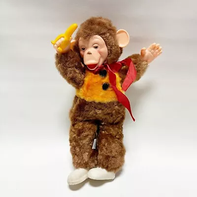 1950's Zippy Mr. Bim Monkey Rubber Face Plush Doll 16  With Banana Ohio J5 • $48.59