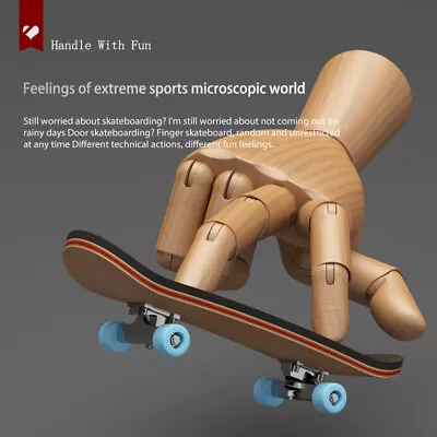 Finger SkateBoard Wooden Fingerboard Toy Professional Stents Finger Skate Set IA • $6.52