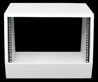 White 6u Angled 19  Inch Wooden Rack Unit/case/cabinet For Studio/DJ/recording • £87.50