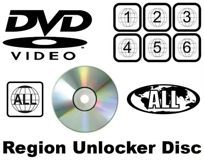 Region Free DVD Player Code Remover Multi Unlock Disc Hack LG DP132 DP542H Sony • $9.47
