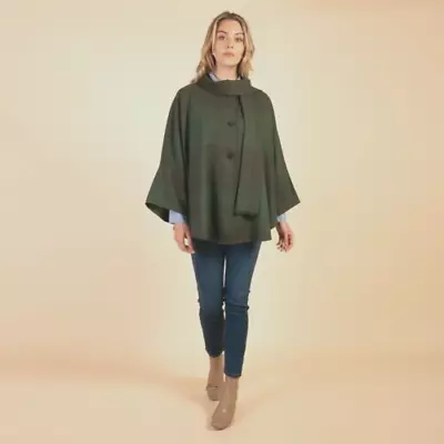 Triona Design Donegal Trisha  100% Wool Cape Poncho Made In Ireland • $130