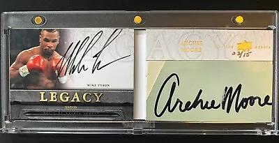 2012 UD All-Time Greats Legacy Cuts Mike Tyson & Archie Moore Dual Auto #ed 3/15 • $3694.80