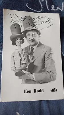 Signed Ken Dodd  Diddy Men Postcard Vintage Black And White Picture • £5.99