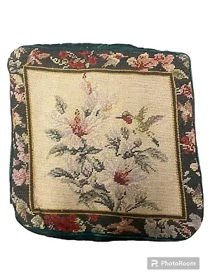 Vintage Needlepoint Cushion Cover 33x33cm-211 • £25