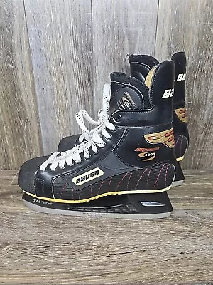 Bauer Supreme 4000 Men’s Size 10.5 Ice Hockey Skates Black And Red • $64.95