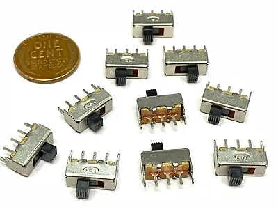 10 Pieces Slide Switch SS-12F44G3 3Pin 2 Position SPDT On/off On Off  B29 • $8.49