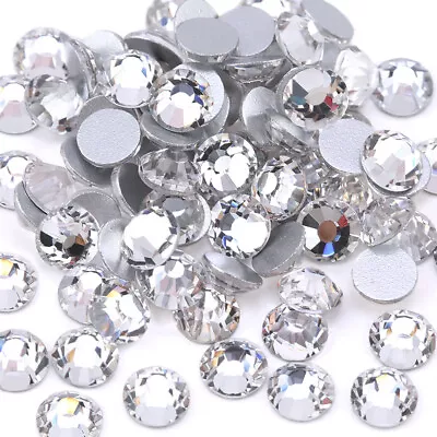 1440pcs Clear Glitter Nail Art Rhinestones Flatback Crystal Gem Nails Decoration • $1.92