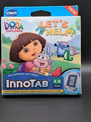 VTech Dora The Explorer InnoTab Learning App Tablet Game Cartridge Let's Help!  • $10.69