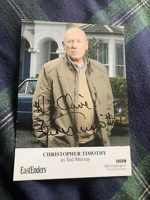 Christopher Timothy (eastenders) Signed Cast Card- Dedicated • £1