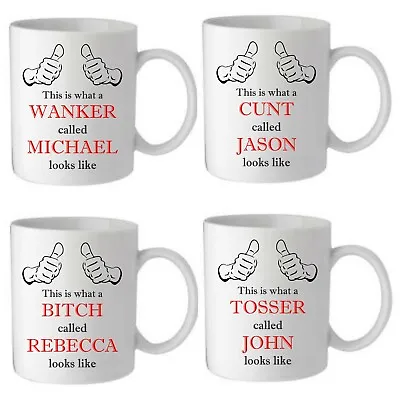 £8.95 • Buy Rude Adult Gift Personalised Any Name And Swear Word Birthday Mens Women Him Her