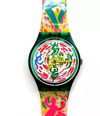 NEW Swatch Watch GIROTONDO GG129 With Case And Papers 1994 By Linda Graedel • $69.99