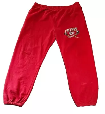 Vintage 1993 Nutmeg NFL KC Cheifs Sweatpants Men's XL Made In USA Fast Shipping! • $40