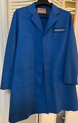 Vintage Goodyear Racing Work Wear Lab Coat Size 44 Made In USA • $45