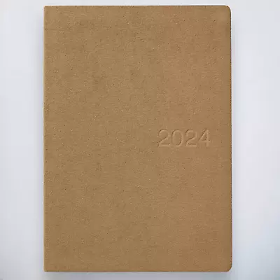 MUJI PLANNER A5 2024 - Faux Suede BEIGE (December 2023 To 2024) NEW - USA SHIP • $24