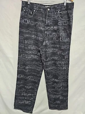 Vtg Moschino Jeans Men's Black Print Size 36 Y2k Future • $129.99