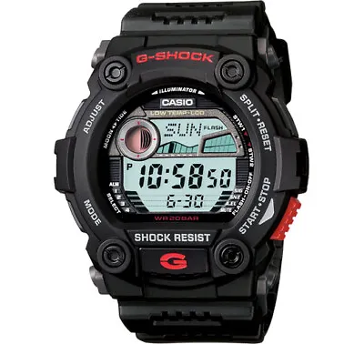 Casio G-Shock Digital Mens Black Moon Tide Graph Watch G7900-1 G-7900-1DR • $128.90