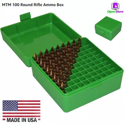 MTM 100 Round Rifle Ammo Box Storage 17 204 223 5.56x45 6x47 Mechanical Hinge • $18.18