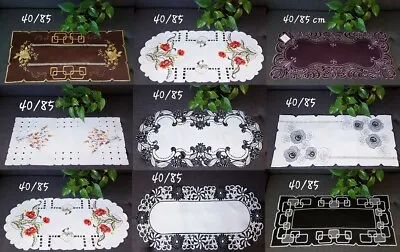 Amazing Oval Rectangular Table Runners Tablecloths Embroidered New 15 X35  • £6.99