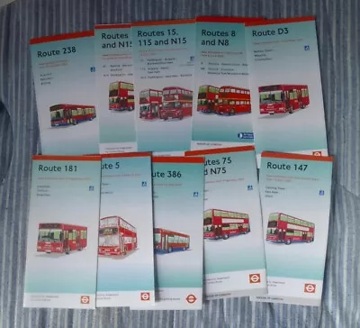 LondonBus Timetable Leaflets Bundle Stagecoach London • £5