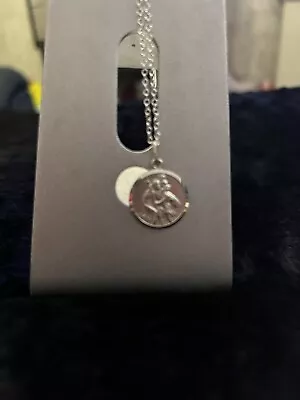 925 Sterling Silver  SAINT CHRISTOPHER Necklace Personalised • £12