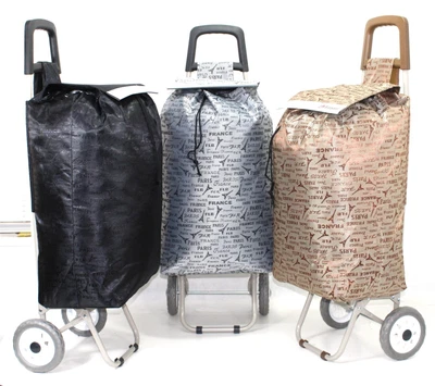 £19.99 • Buy X Large Shopping Trolley New Light Weight Strong Folding Cart Shopper 2 Wheels