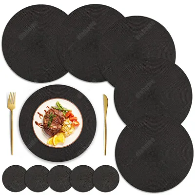 Set Of 6 Placemats & Coasters Non-Slip Heat Insulation Dining Table Place Mats • $10.89