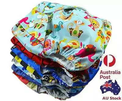 Reusable Washable Baby Cloth Nappy Nappies Diaper Waterproof Surface Free Insert • $9.99