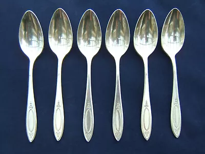 Oneida Community Plate Silverware 'ADAM' Pattern 6 Spoons Vintage • $10