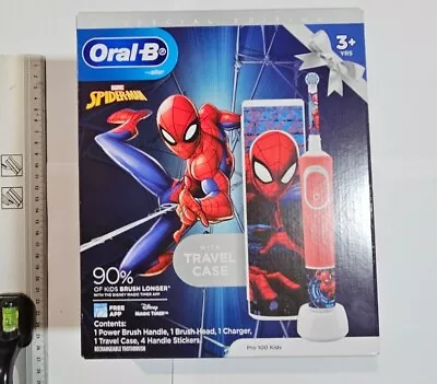  Oral-B Pro 100 Kids LE Spiderman Electric Toothbrush (3+) **New & Sealed** • $25