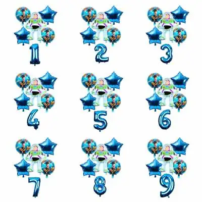 £8.99 • Buy 6PCS Toy Story Balloon Kit Age Number Happy Birthday Party Balloons.