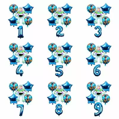 £8.99 • Buy 6PCS Toy Story Balloon Kit Age Number Happy Birthday Party Balloons.