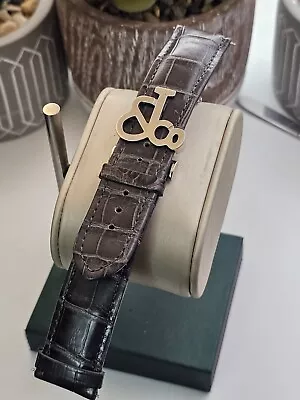 Jacob & Co Valentin Crocodile Leather Watch Strap & Déployant Clasp Grey  • £125