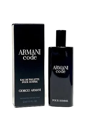 Armani Code By Giorgio Armani Men Cologne 0.5oz-15ml EDT Travel Mini Spray (C96 • $25.95