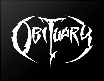 Obituary Death Metal Band Vinyl Decal Guitar Laptop Car Window Sticker  • $5.19