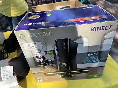 $250 • Buy Microsoft Xbox 360 With Kinect Training Plus 4GB Black Console BRAND NEW Damaged