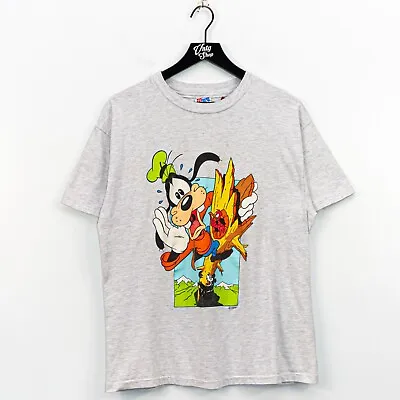 Disney Goofy Tree Bear Bird T-Shirt Large Mens VTG Cartoon • $20.98