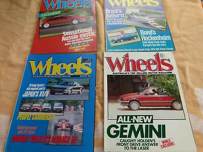 Wheels X4 Vintage 1980's  Car Magazines/free Postage • $29