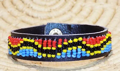 African Maasai Leather Bracelet Ethnic Tribal Boho Masai Massai Jblt44 • $5.97